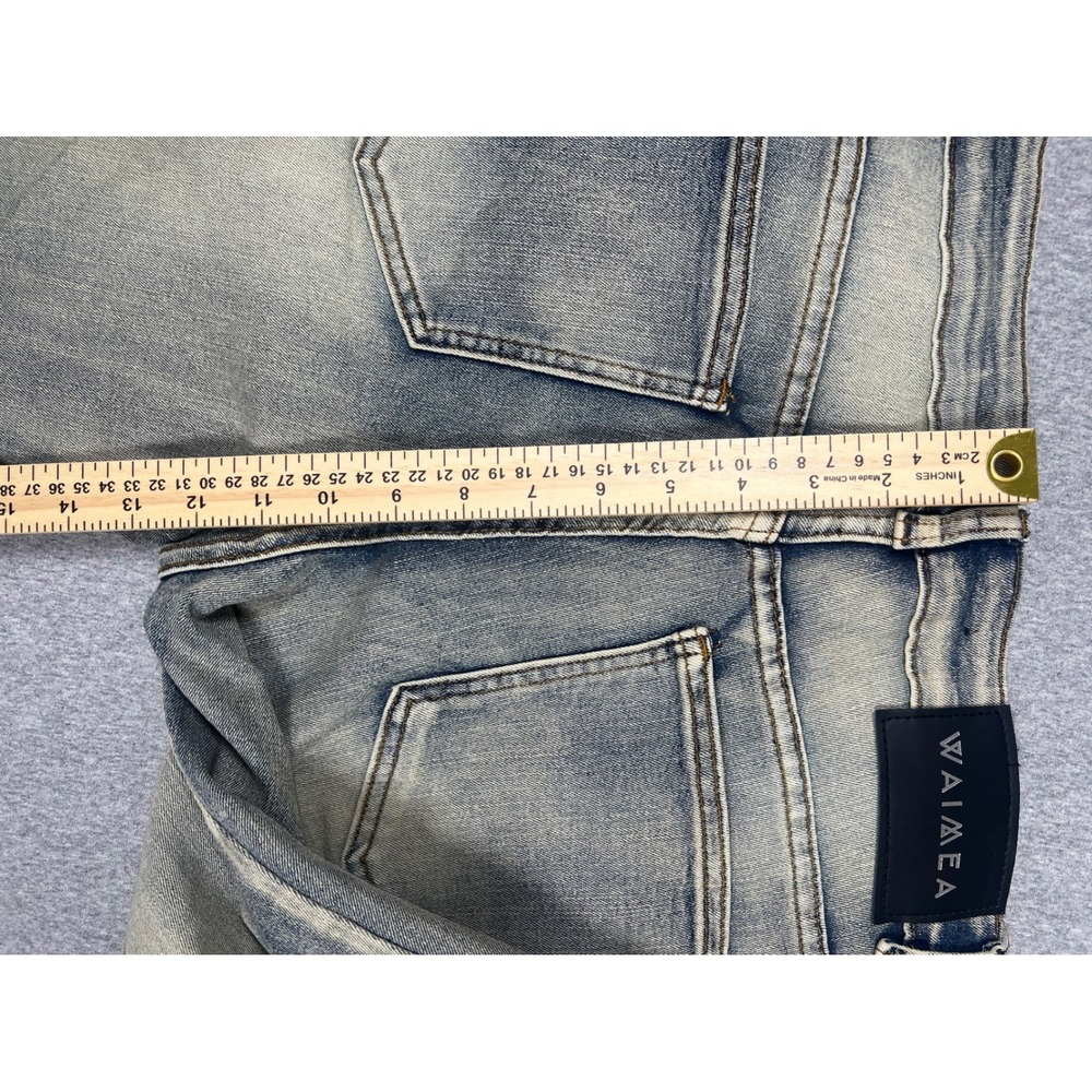 Waimea Cargo Jeans Mens 32x30 Blue Excellent Relaxed Fit Vintage Wash Denim - Picture 6 of 6